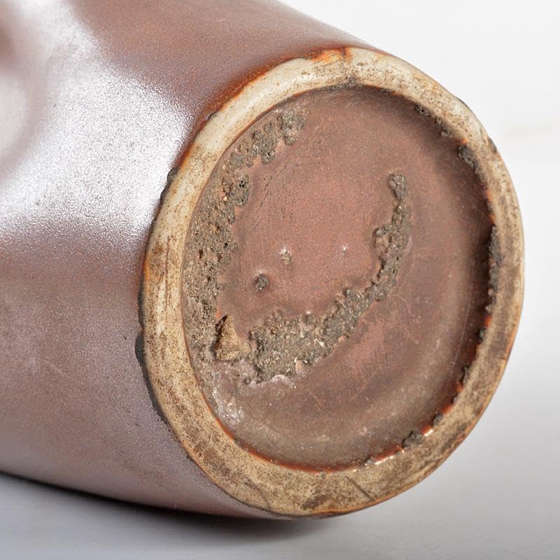 富山県 小杉焼 柿釉 酒器 鴨徳利 M R5357 高さ約8．